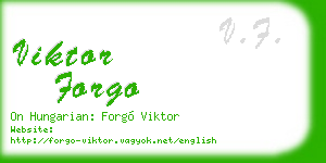 viktor forgo business card